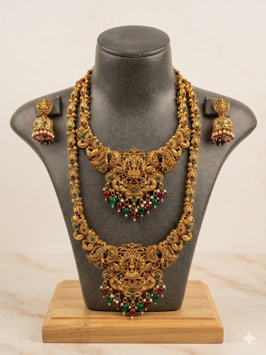 Royal Temple Layered Necklace Set