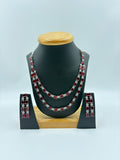 Double Layered Ruby Necklace Set