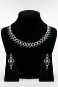 Royal Emerald Drop Necklace Set