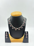 Royal Pink Stone Necklace Set