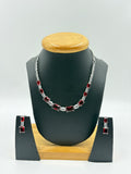 Emerald Cut Stone Necklace Set