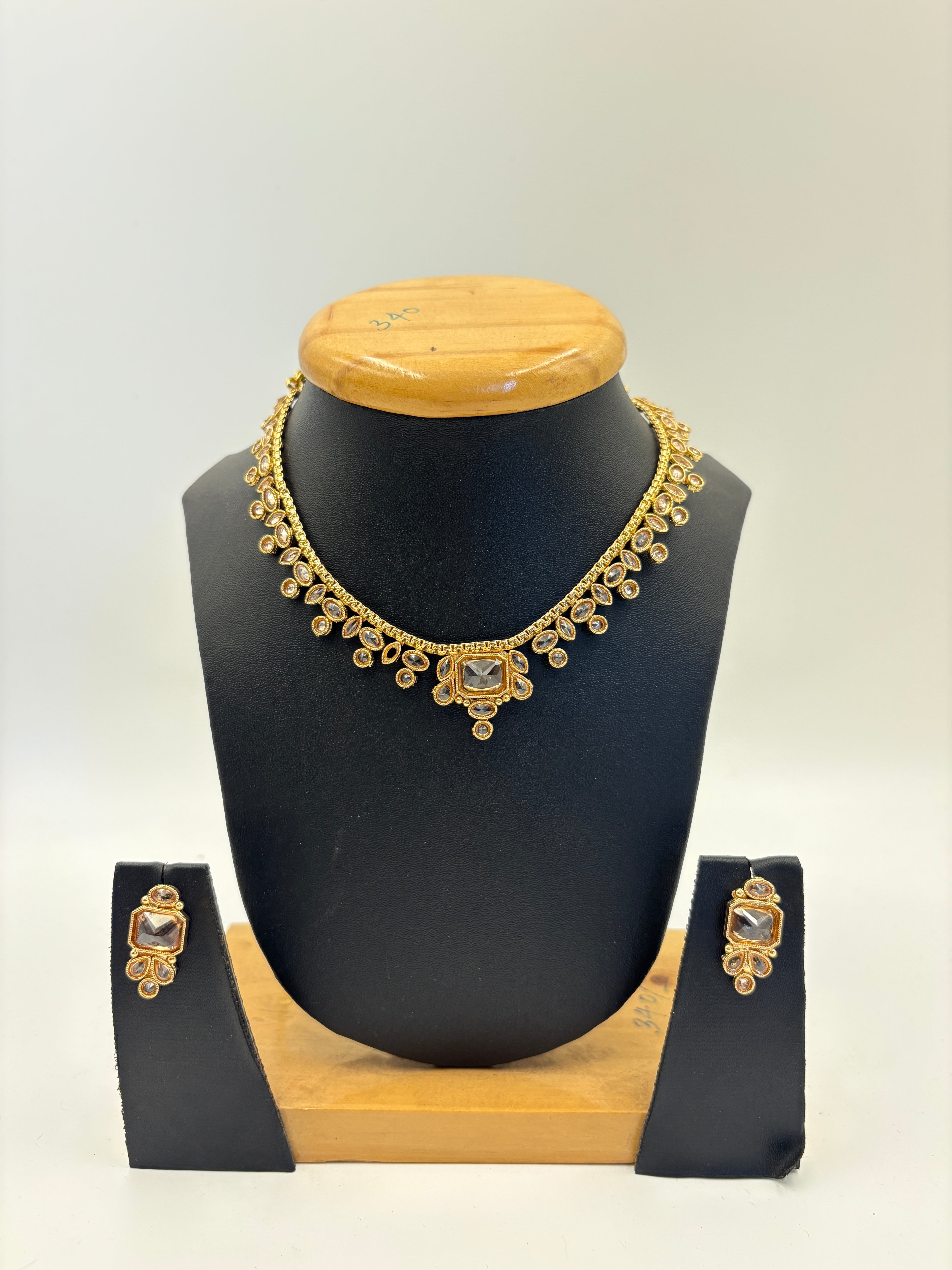 Kundan Drop Necklace Set