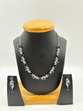 Blue Stone Floral Necklace Set