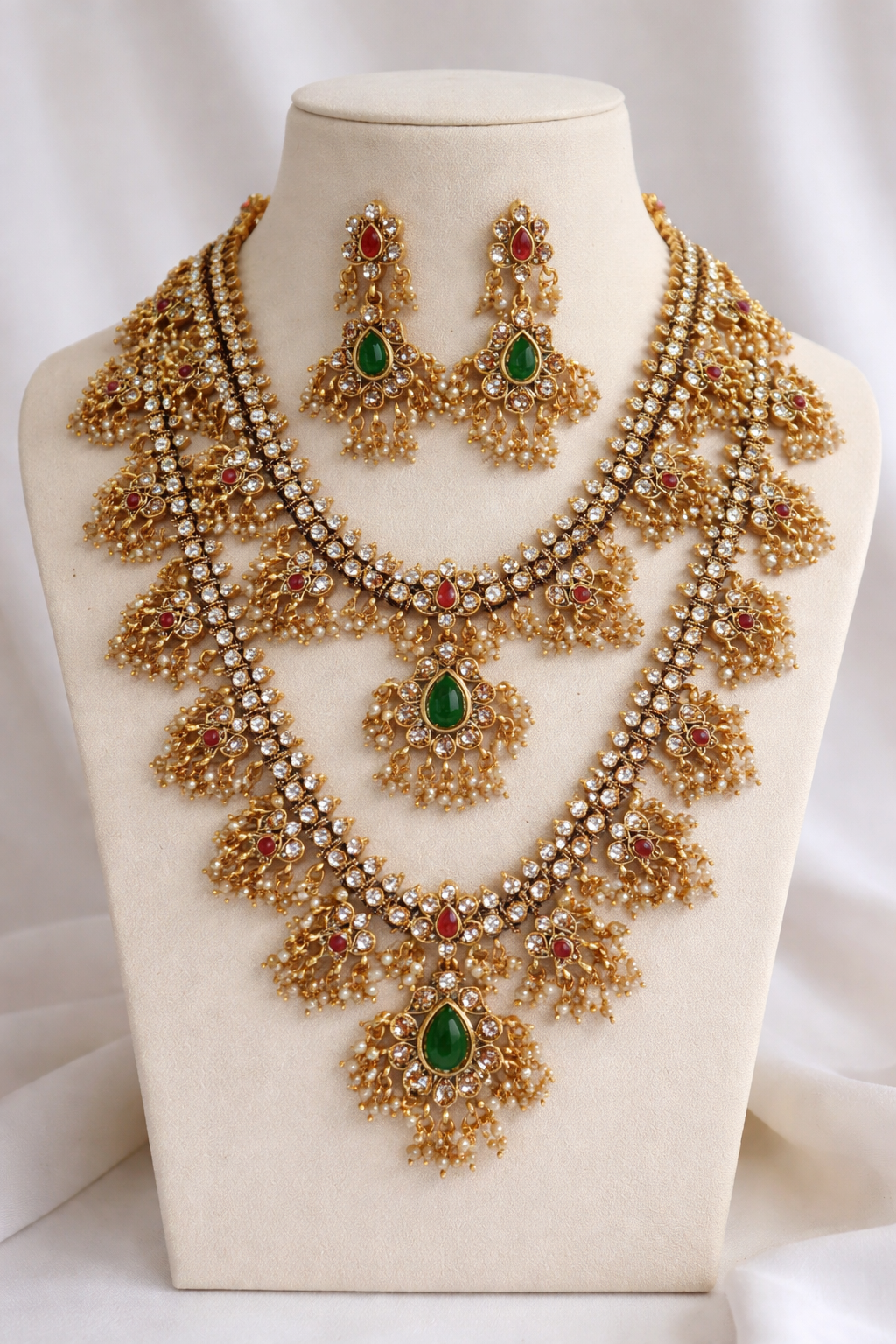 Bridal Kundan Layered Necklace Set