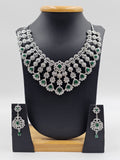 Royal Emerald Floral Necklace Set