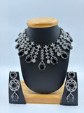 Royal Black Drop Necklace Set