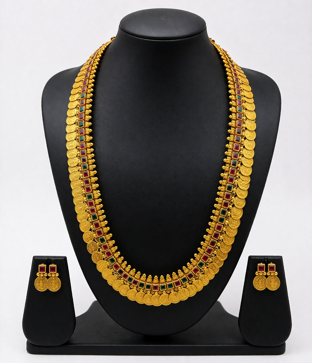Royal Coin Temple Necklace Set