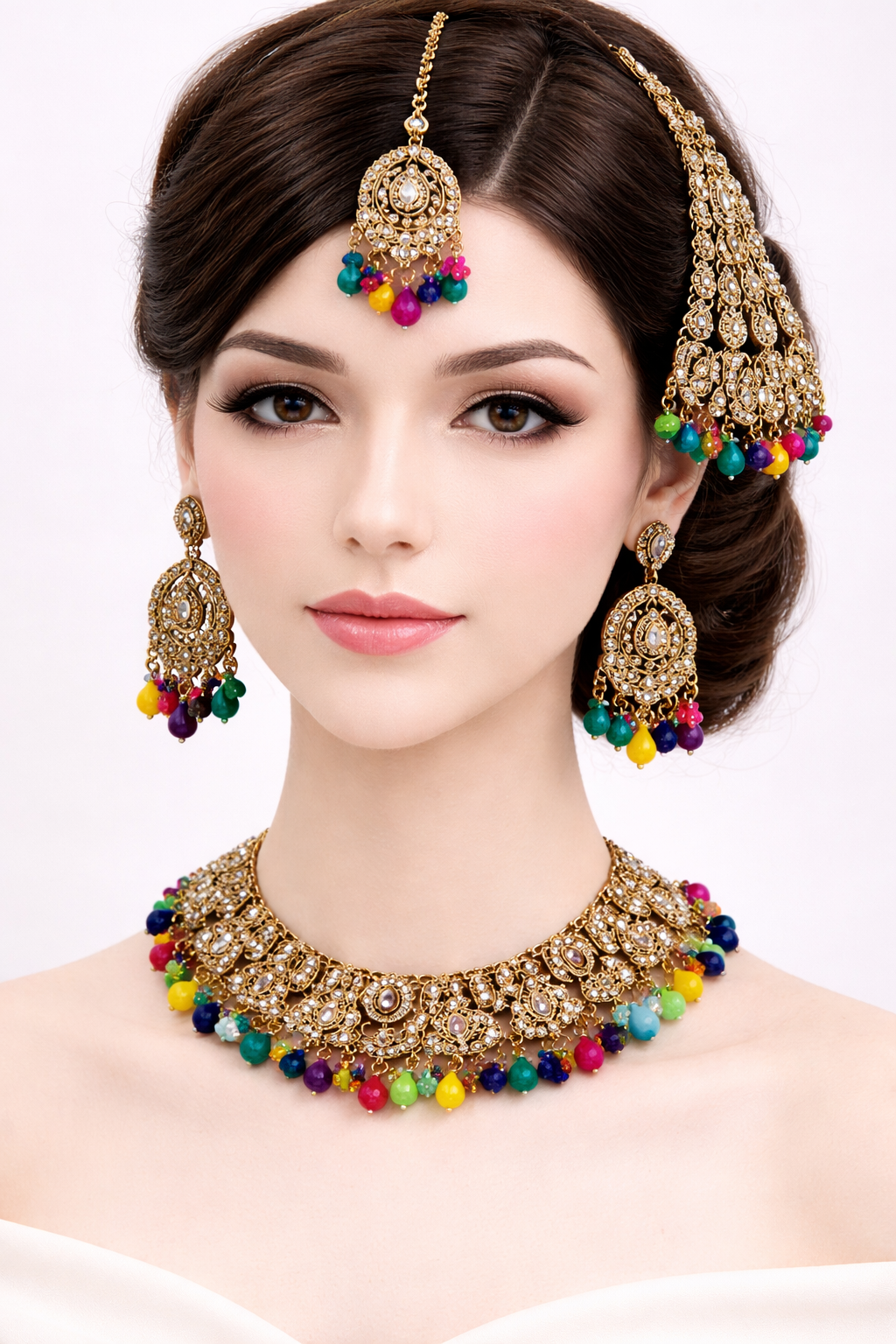 Royal Multicolour Bridal Necklace Set