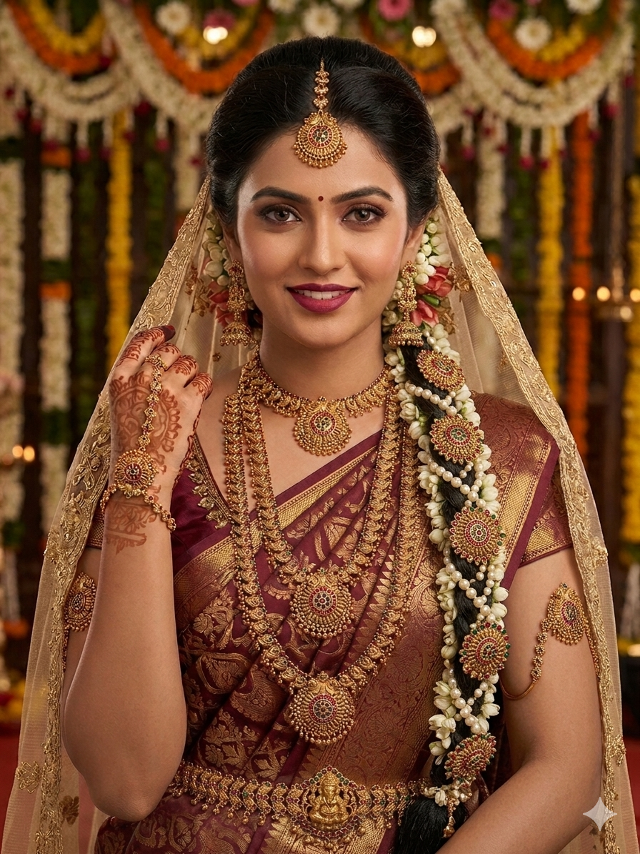 Royal Temple Bridal Necklace Set