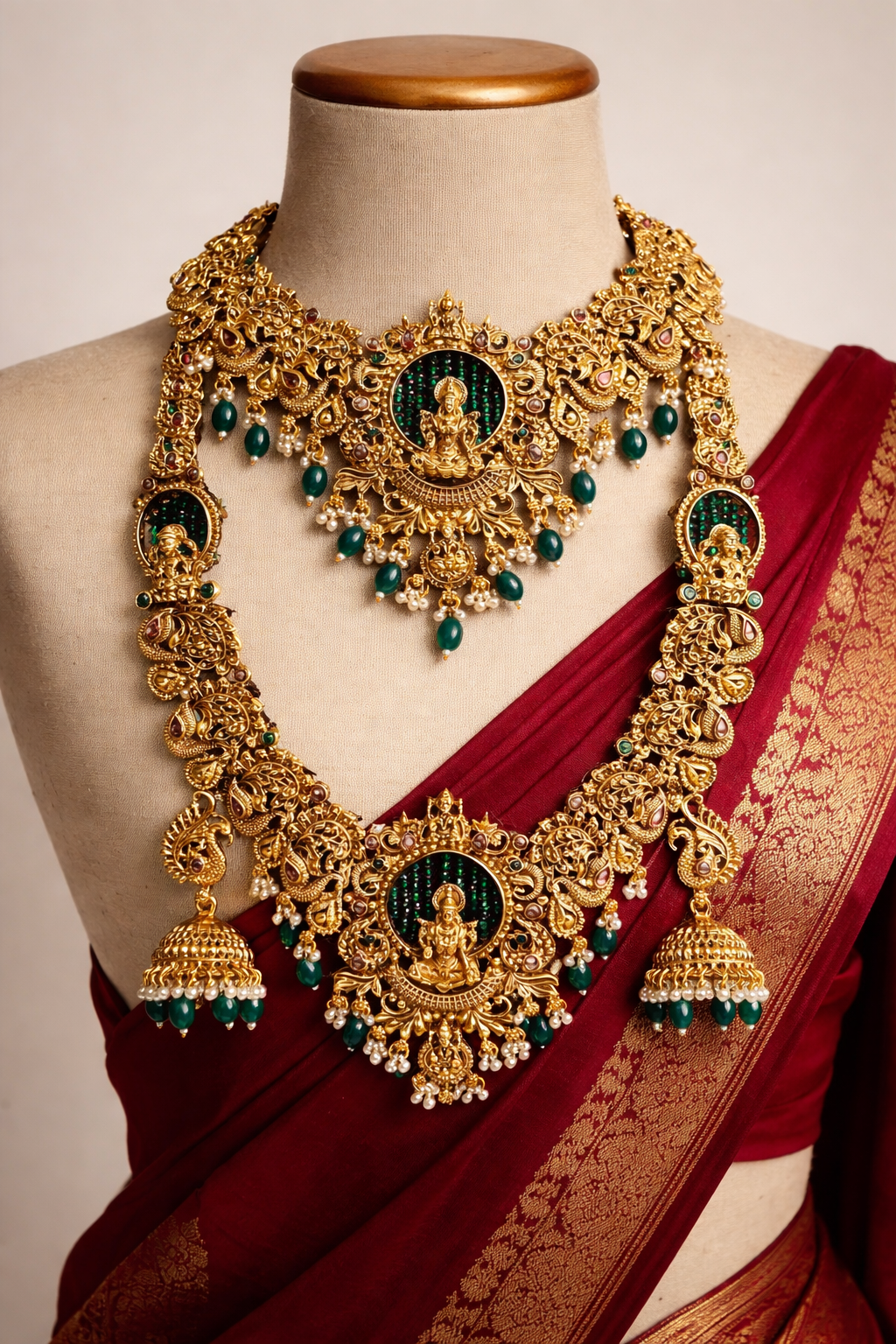 Royal Temple Bridal Necklace Set